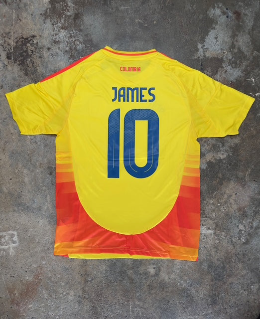Colombia 2024 Home Shirt James Rodríguez #10 – Copa America Jersey – Yellow Adidas Football Kit