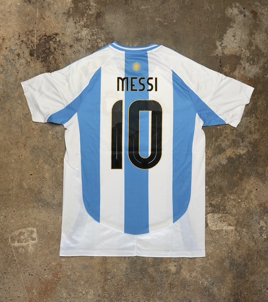 Argentina 2022 World Cup Winners Home Shirt | Messi #10 Jersey | Adidas Authentic AFA Kit | Copa America & Finalissima Badges