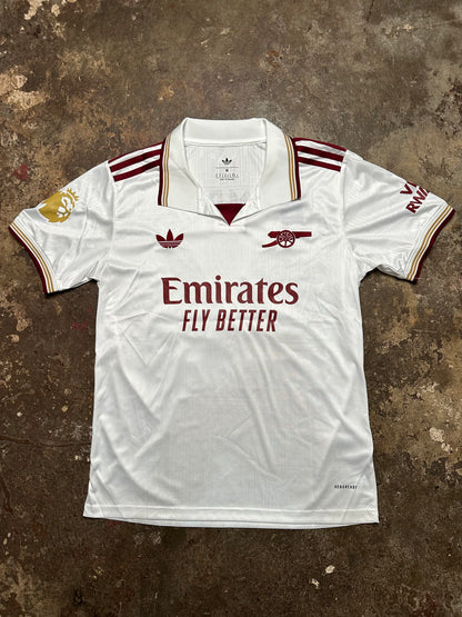 Arsenal 2025/26 Champions White Shirt – Gold #26 – Fan Version – Adult Medium