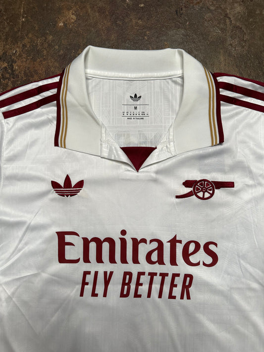 Arsenal 2025/26 Champions White Shirt – Gold #26 – Fan Version – Adult Medium
