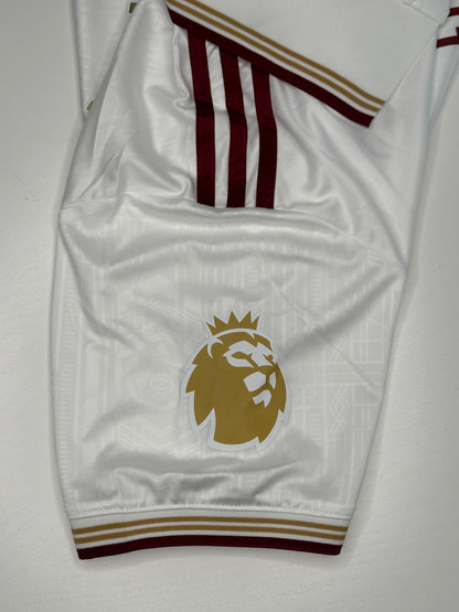 Arsenal 2025/26 Champions White Shirt – Gold #26 – Fan Version – Adult Medium