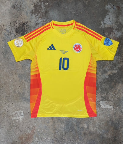 Colombia 2024 Home Shirt James Rodríguez #10 – Copa America Jersey – Yellow Adidas Football Kit