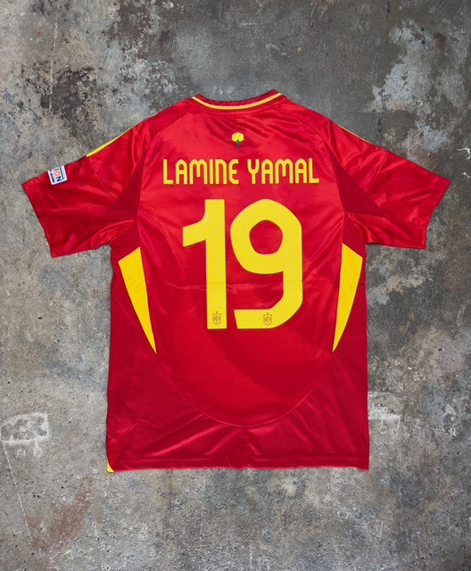 Spain 2024/25 Home Jersey Lamine Yamal #19 – Adidas Red Football Shirt | Euro 2024 Replica Kit