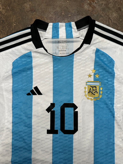 Argentina 2022 World Cup Home Shirt Messi #10 adidas Jersey XL | FIFA Champions