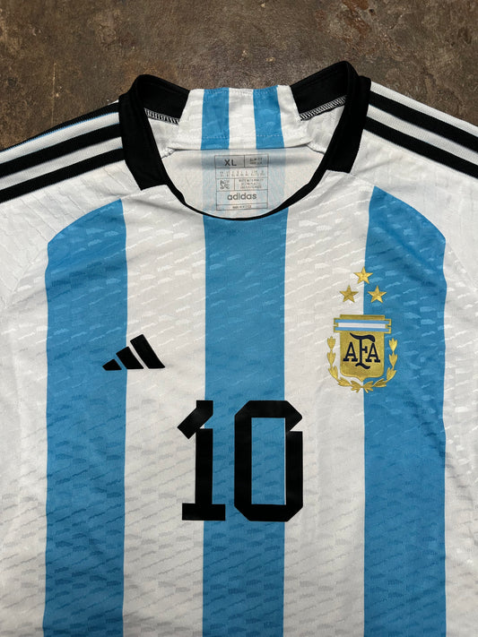 Argentina 2022 World Cup Home Shirt Messi #10 adidas Jersey XL | FIFA Champions