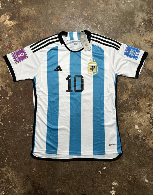 Argentina 2022 World Cup Home Shirt Lionel Messi #10 adidas Football Jersey | New With Tags