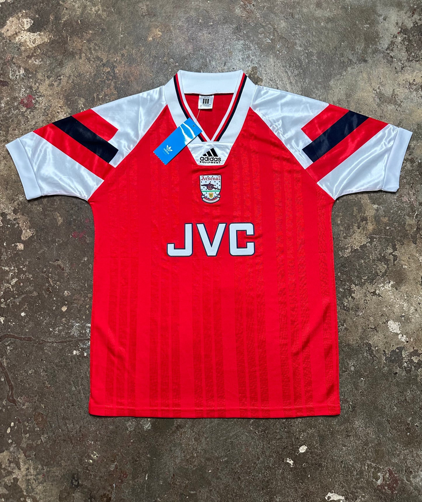 Arsenal 1994/95 Retro Home Shirt – JVC – Red White – Adult Small – New With Tags