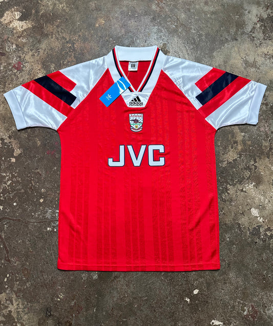 Arsenal 1994/95 Retro Home Shirt – JVC – Red White – Adult Small – New With Tags