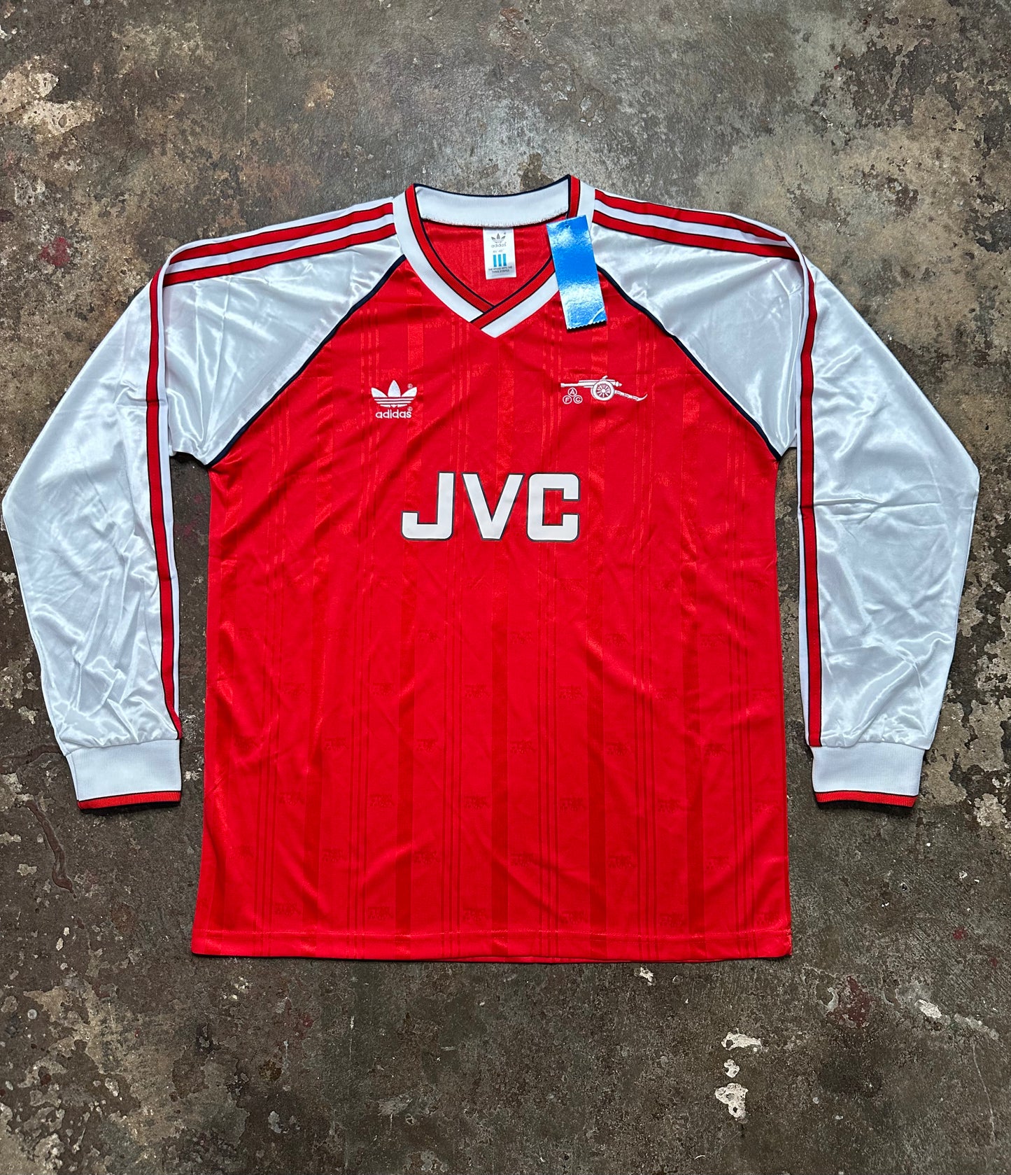 Arsenal 1988/89 Retro Home Shirt Long Sleeve Red JVC Adult XL New With Tags