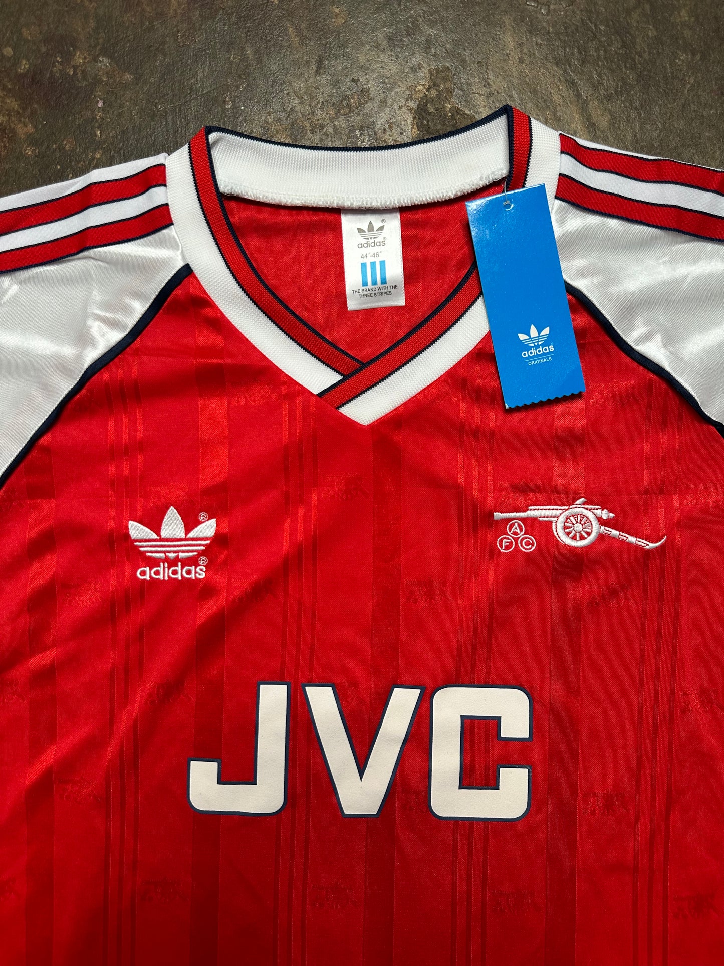 Arsenal 1988/89 Retro Home Shirt Long Sleeve Red JVC Adult XL New With Tags