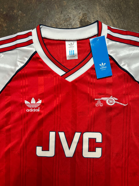 Arsenal 1988/89 Retro Home Shirt Long Sleeve Red JVC Adult XL New With Tags