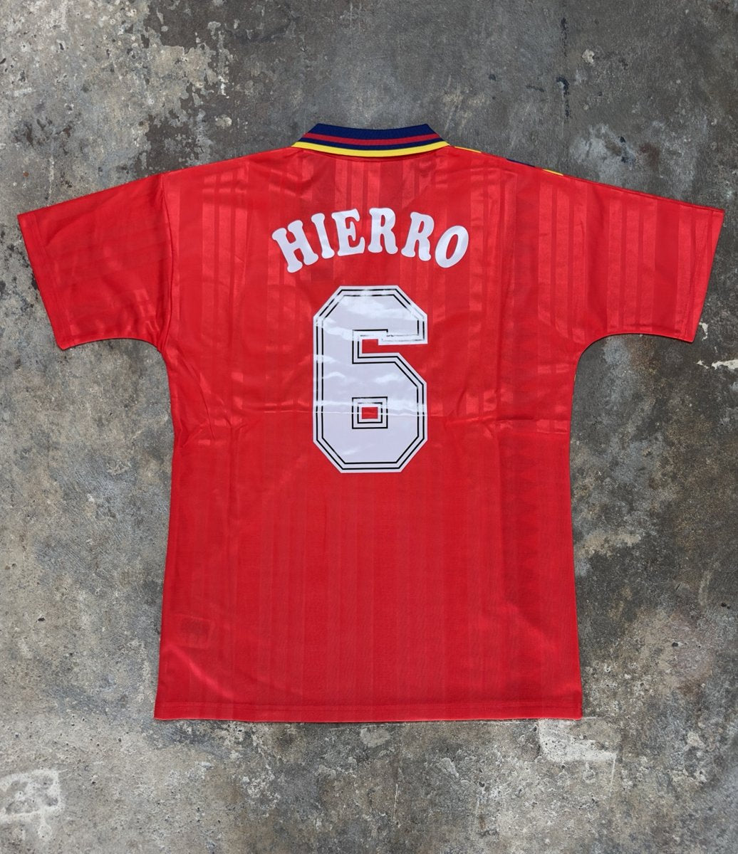 Spain 1994 World Cup Home Shirt Fernando Hierro #6 adidas Football Jersey