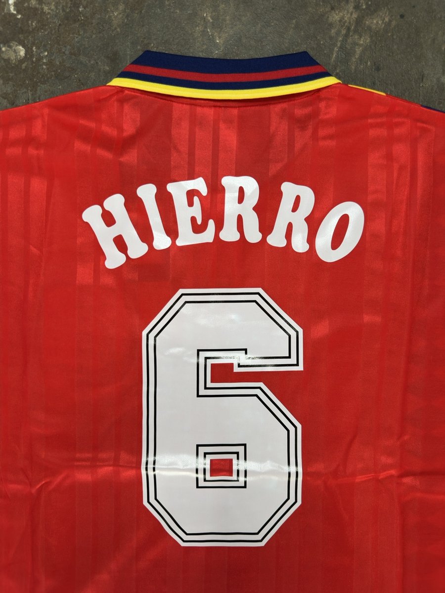 Spain 1994 World Cup Home Shirt Fernando Hierro #6 adidas Football Jersey