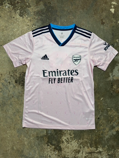 Arsenal 2022/23 Away Shirt Ødegaard #8 | Adidas Pink Emirates Fly Better Jersey