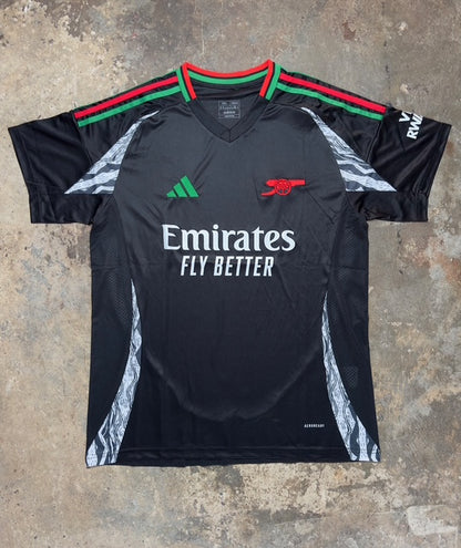Arsenal 2023/24 Third Shirt | Adidas Black Green Red Emirates Fly Better Jersey