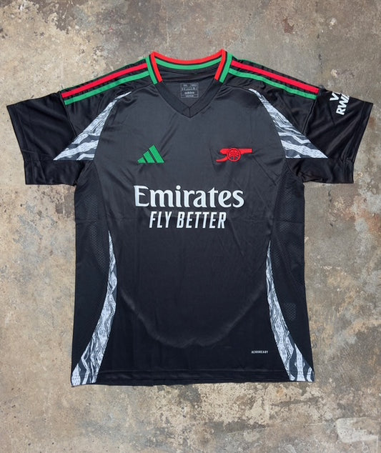 Arsenal 2023/24 Third Shirt | Adidas Black Green Red Emirates Fly Better Jersey