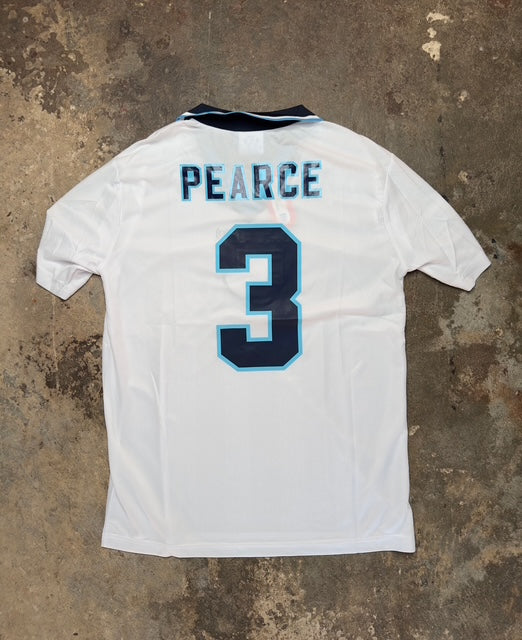 England Euro 1996 Home Jersey Pearce #3 – Umbro Retro Football Shirt | Vintage Three Lions 96 Kit | Classic England Fan Edition