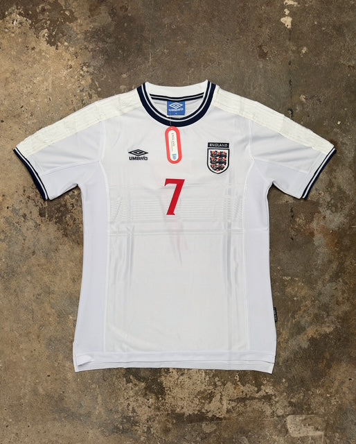 England 2012 Home Jersey Beckham #7 – Umbro White Football Shirt | Three Lions Euro 2012 Kit | Retro England Fan Version
