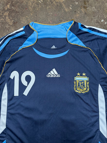 Argentina 2006 World Cup Away Shirt Lionel Messi #19 adidas Football Jersey