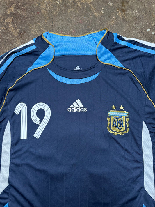 Argentina 2006 World Cup Away Shirt Lionel Messi #19 adidas Football Jersey