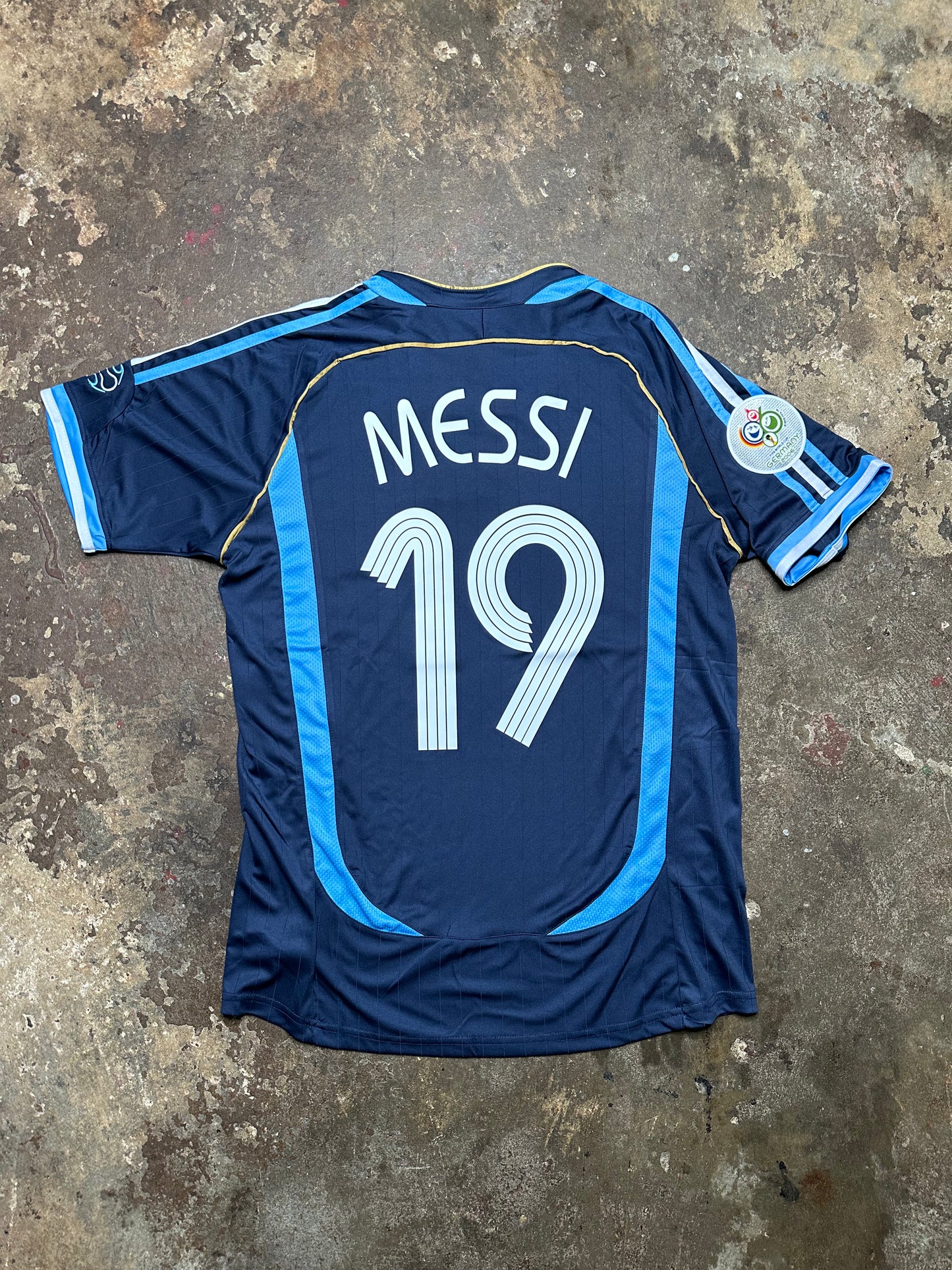 Argentina 2006 World Cup Away Shirt Lionel Messi #19 adidas Football Jersey
