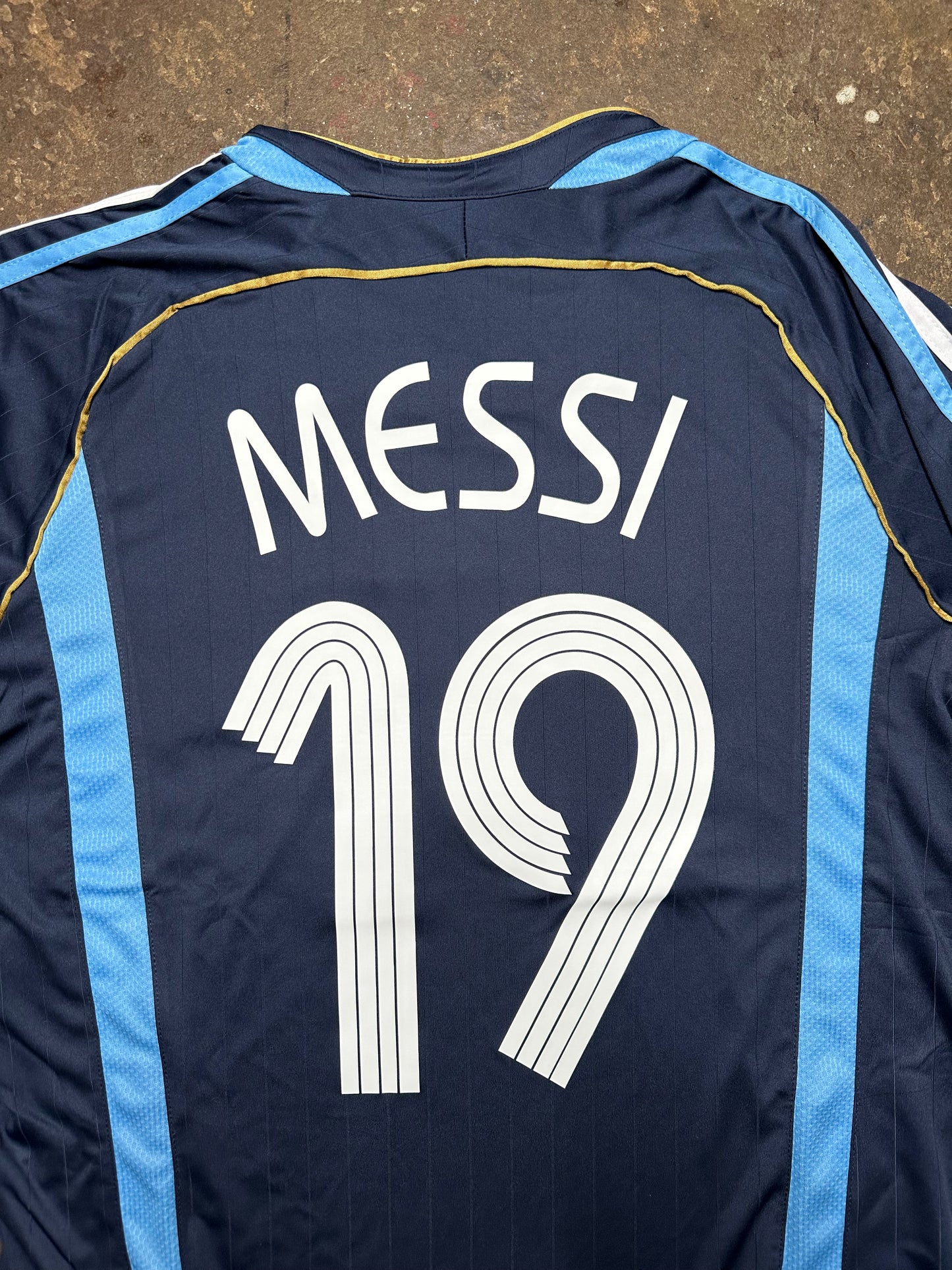 Argentina 2006 World Cup Away Shirt Lionel Messi #19 adidas Football Jersey
