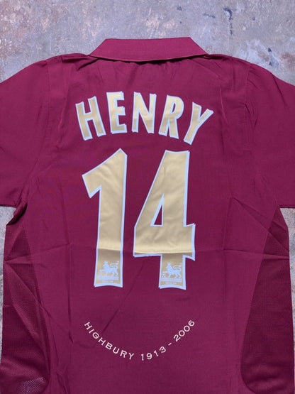 Arsenal 2005/06 Thierry Henry #14 Highbury Commemorative Jersey – Nike Retro Home Kit