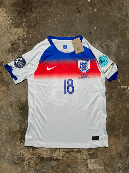 England Women Kelly #18 UEFA Euro 2025 Final Shirt – Nike England Home Jersey | England vs Spain 2025 | Lionesses Football Kit | Limited Edition Replica