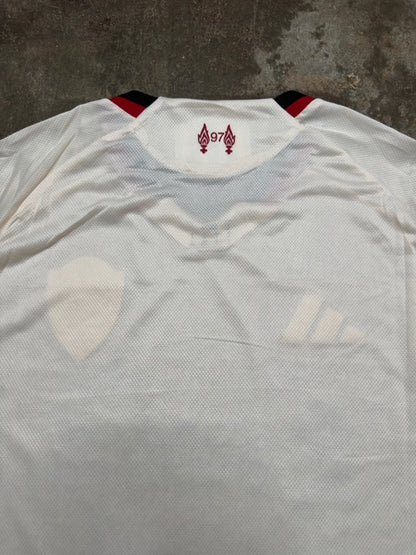 Liverpool 2025/26 Away Player Version Jersey – Adidas HEAT.RDY Football Shirt | 25/26 LFC Authentic Kit | White & Red Elite Match Edition