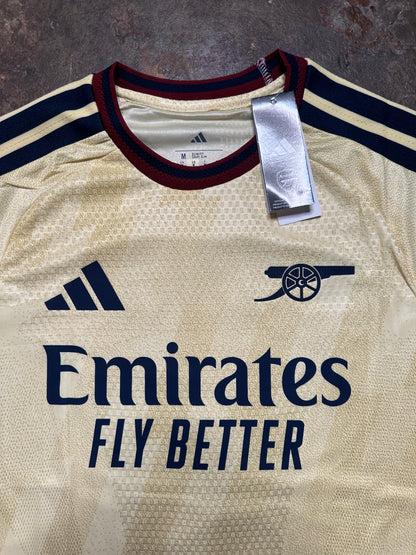 Arsenal Saka #7 Gold Away Shirt – Player Version – Adult Medium – New With Tags