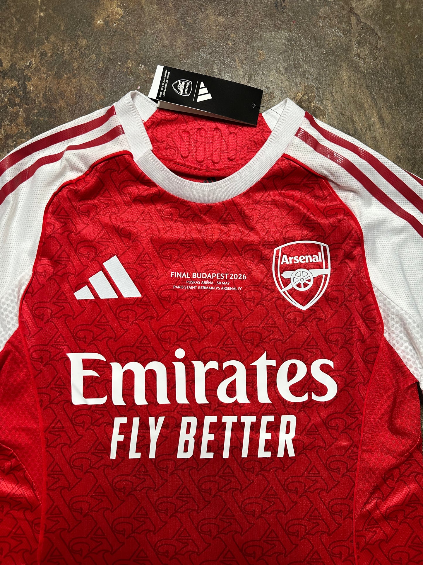 Arsenal Rice #41 Champions League Final Budapest 2026 Shirt – Player Version – Adult Medium