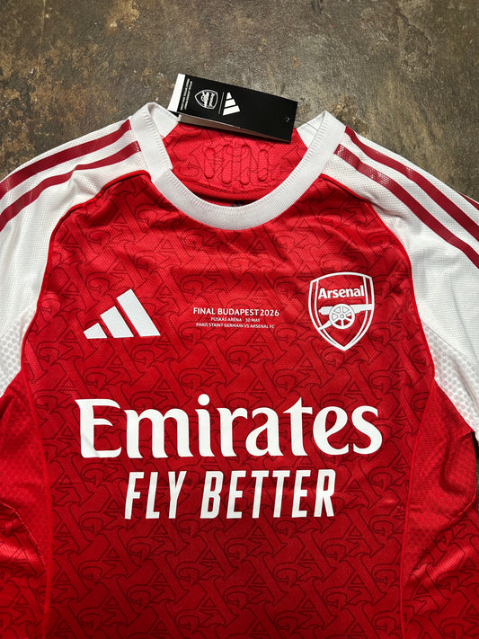 Arsenal Rice #41 Champions League Final Budapest 2026 Shirt – Player Version – Adult Medium