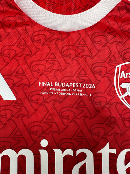 Arsenal Rice #41 Champions League Final Budapest 2026 Shirt – Player Version – Adult Medium