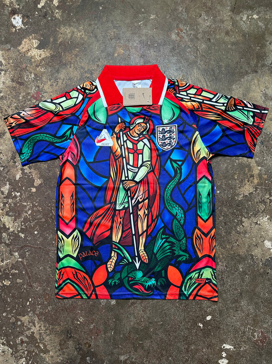 Nike x Palace England St George Football Shirt – Multicolour Stained Glass Jersey – Adult Medium – New With Tags